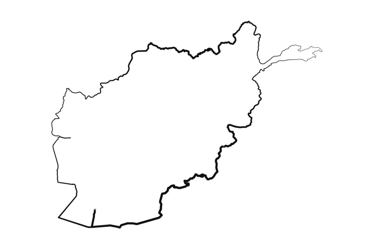 main tiré doublé afghanistan Facile carte dessin vecteur