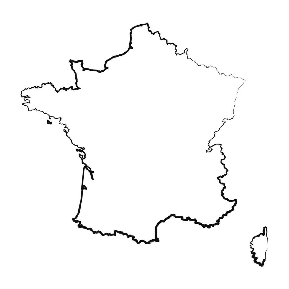 main tiré doublé France Facile carte dessin vecteur