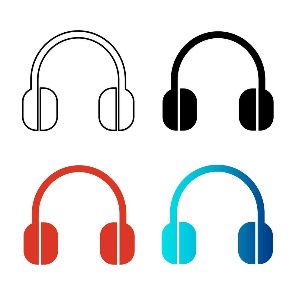 abstrait la musique casque de musique silhouette illustration vecteur