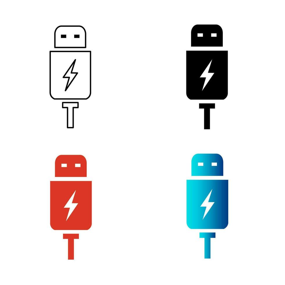 abstrait USB silhouette illustration vecteur