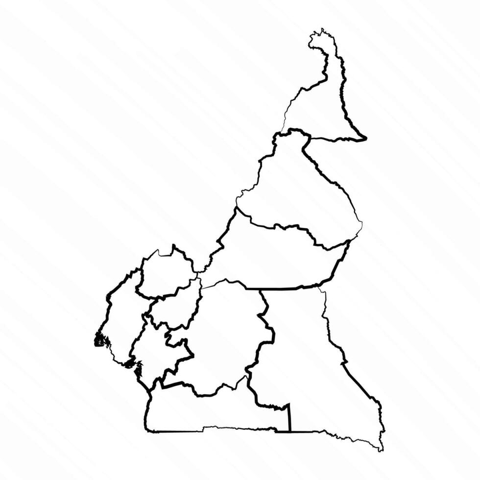 main tiré Cameroun carte illustration vecteur