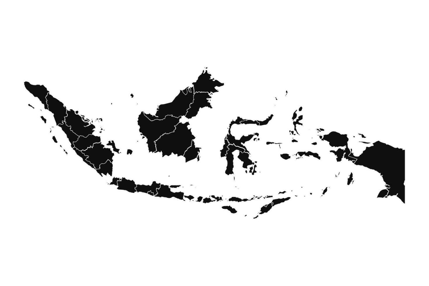 abstrait Indonésie silhouette détaillé carte vecteur
