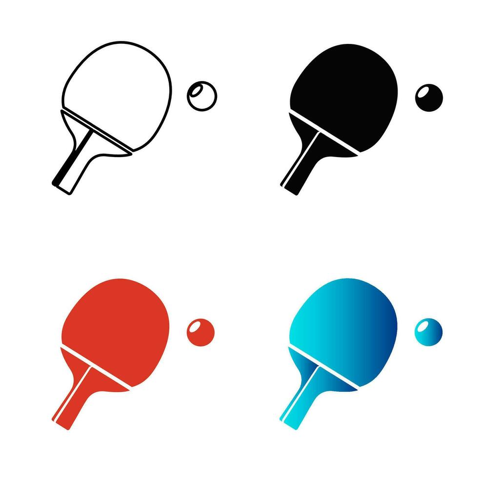 abstrait table tennis silhouette illustration vecteur