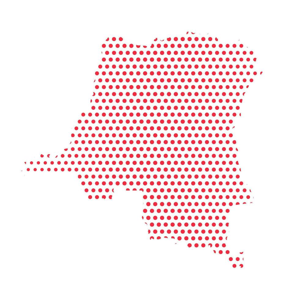 vecteur démocratique république de le Congo à pois carte illustration