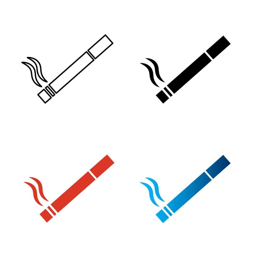 abstrait cigarette fumeur silhouette illustration vecteur