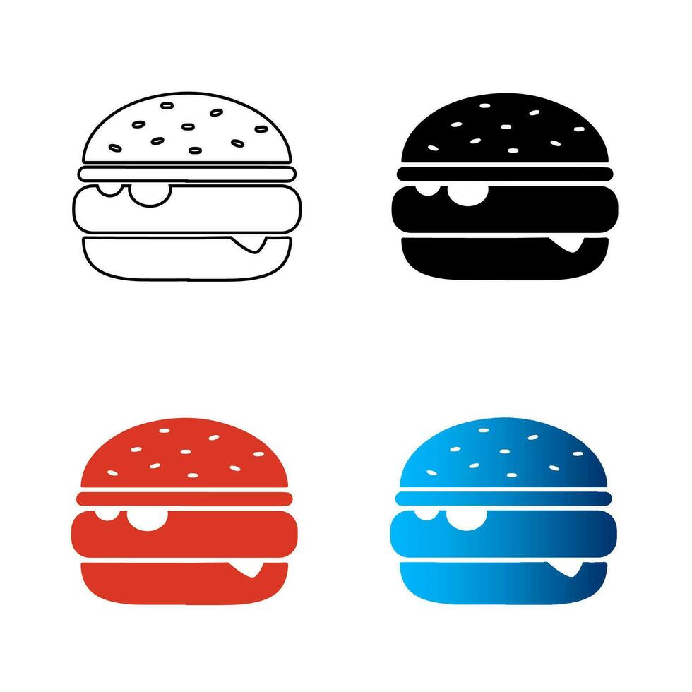 abstrait Hamburger silhouette illustration vecteur