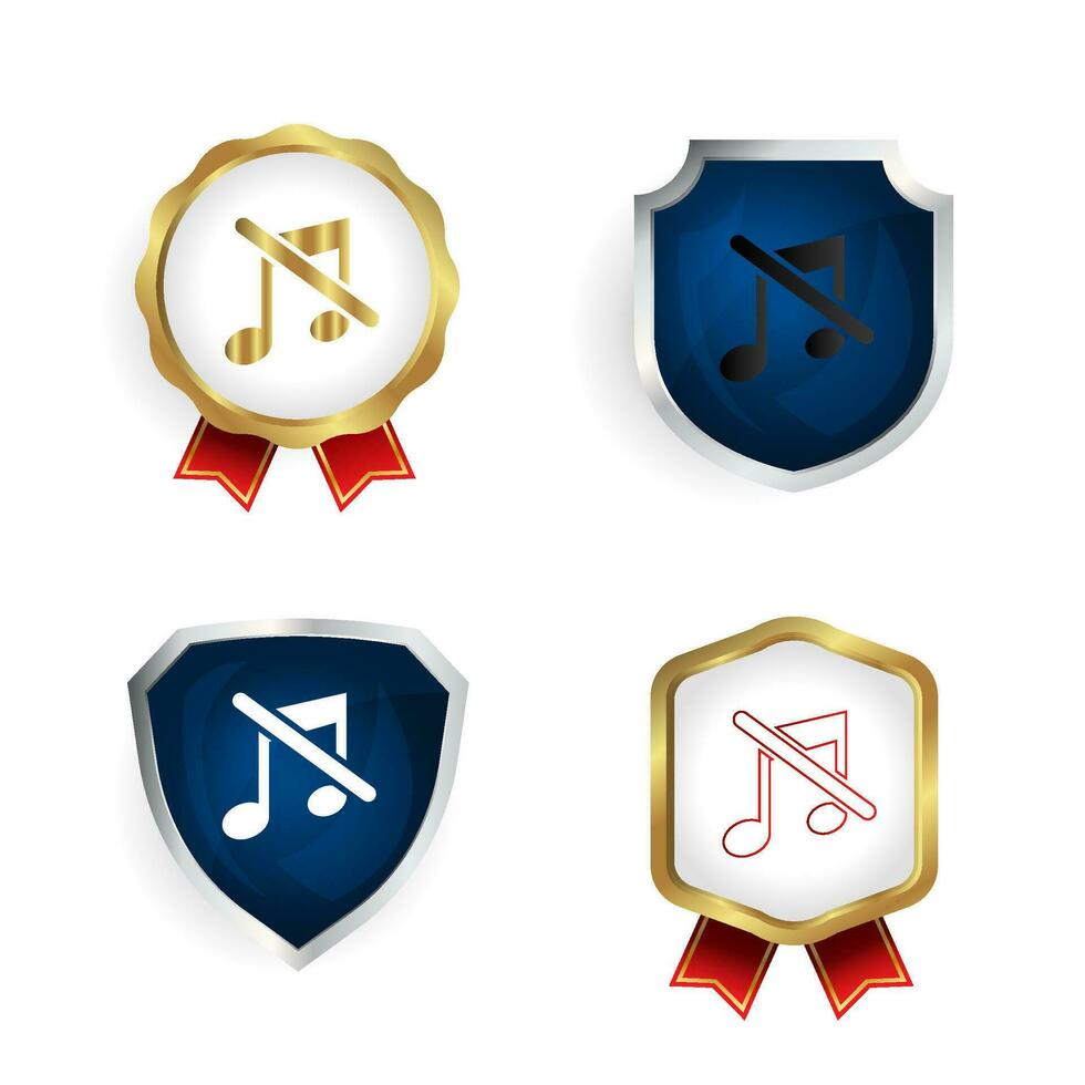 abstrait Créatif la musique de badge et étiquette collection vecteur