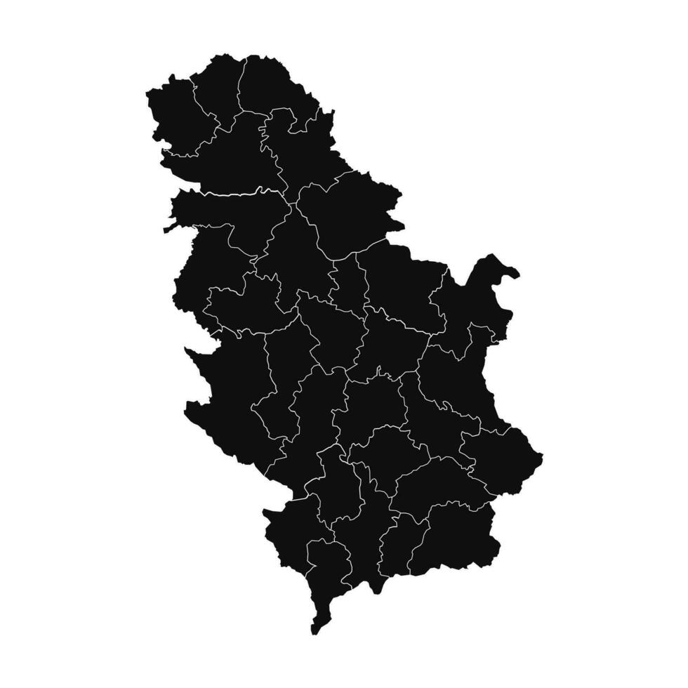 abstrait Serbie silhouette détaillé carte vecteur
