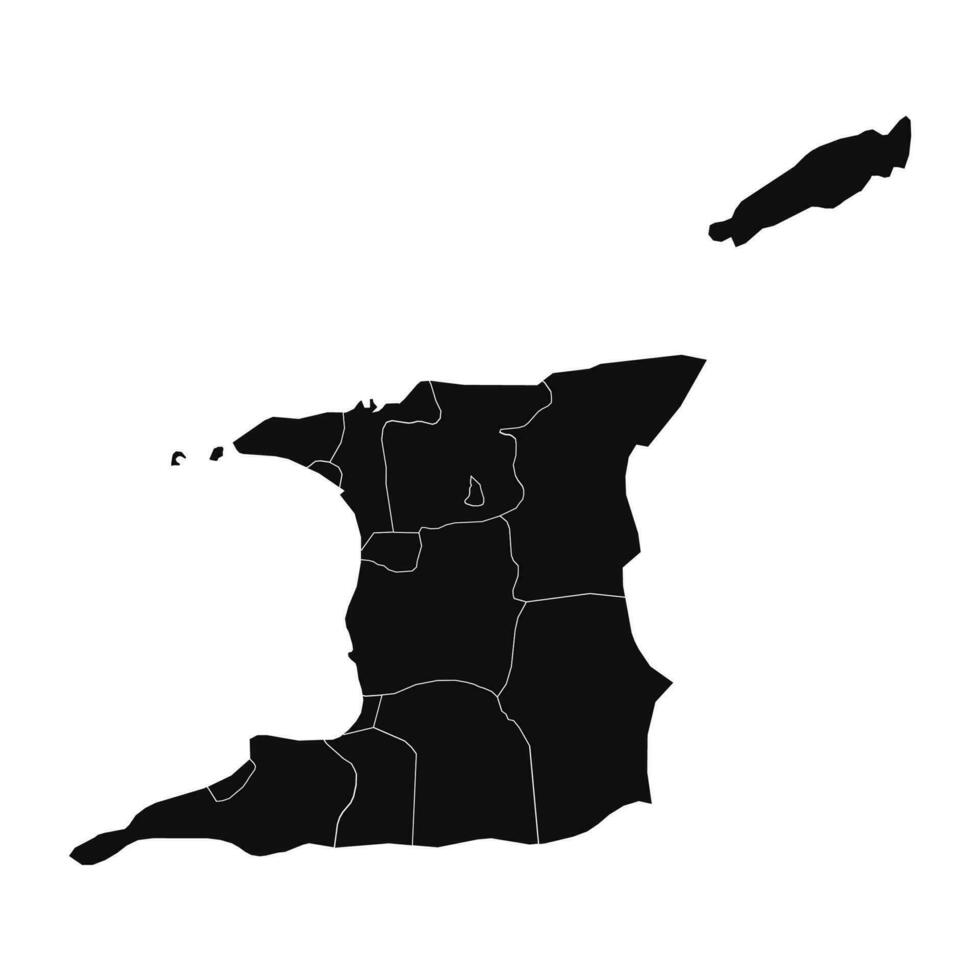 abstrait Trinidad et Tobago silhouette détaillé carte vecteur