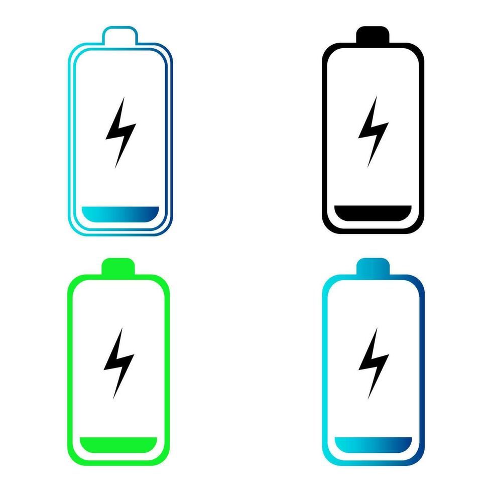 abstrait faible batterie mise en charge silhouette illustration vecteur