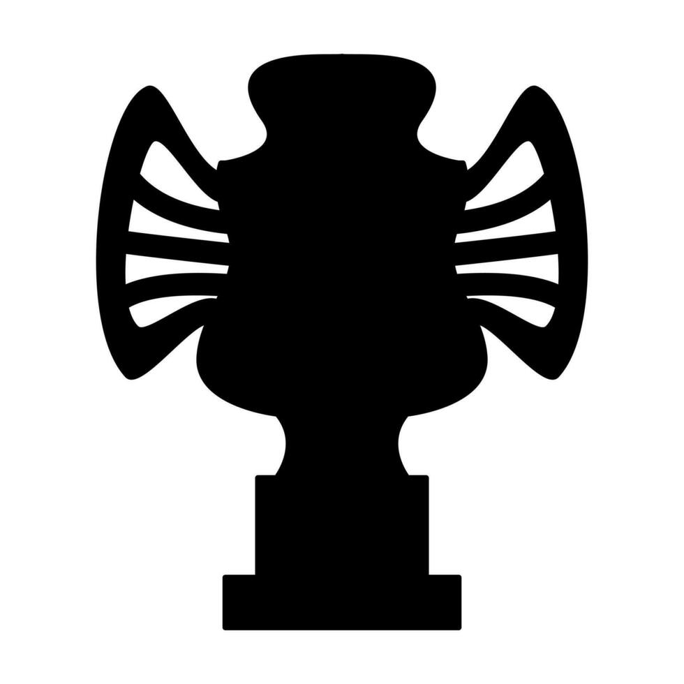 champion trophée silhouette dans noir Couleur vecteur