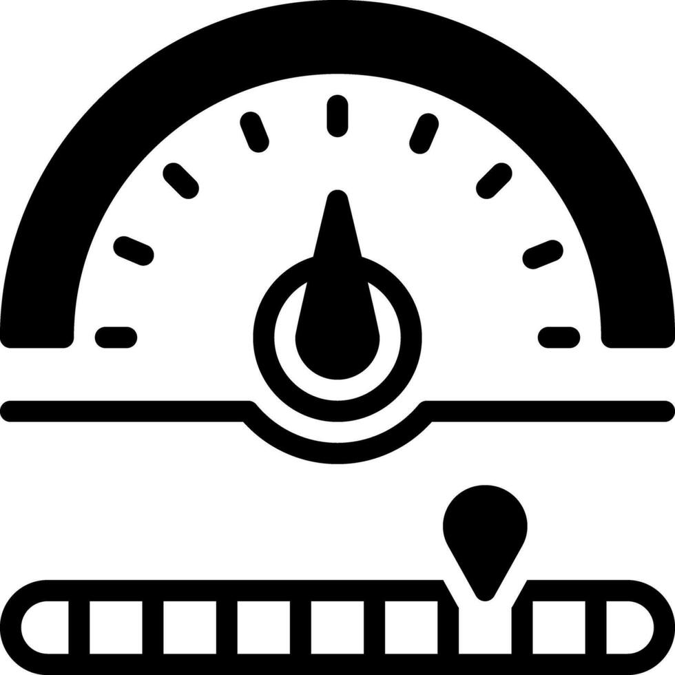 solide icône pour mètre vecteur