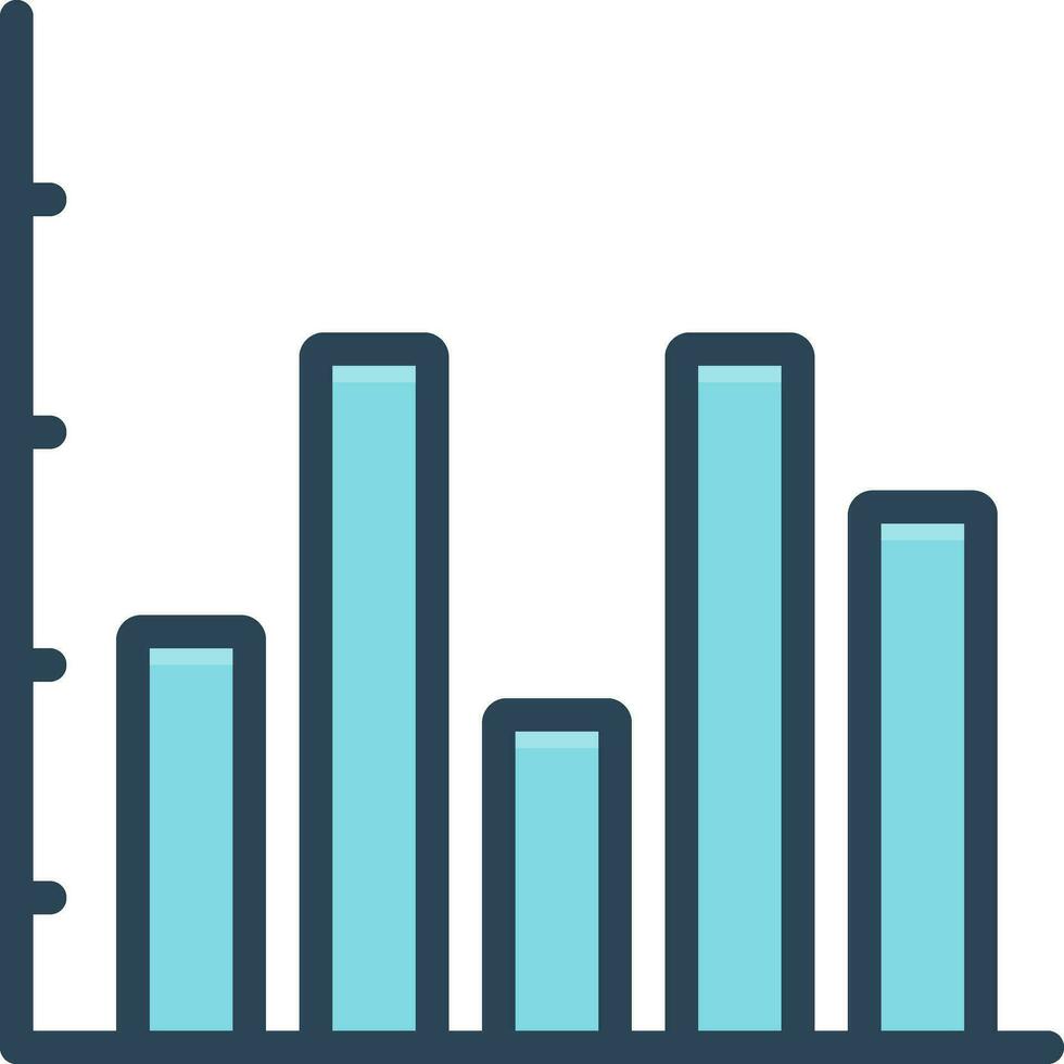 Couleur icône pour bar graphique vecteur