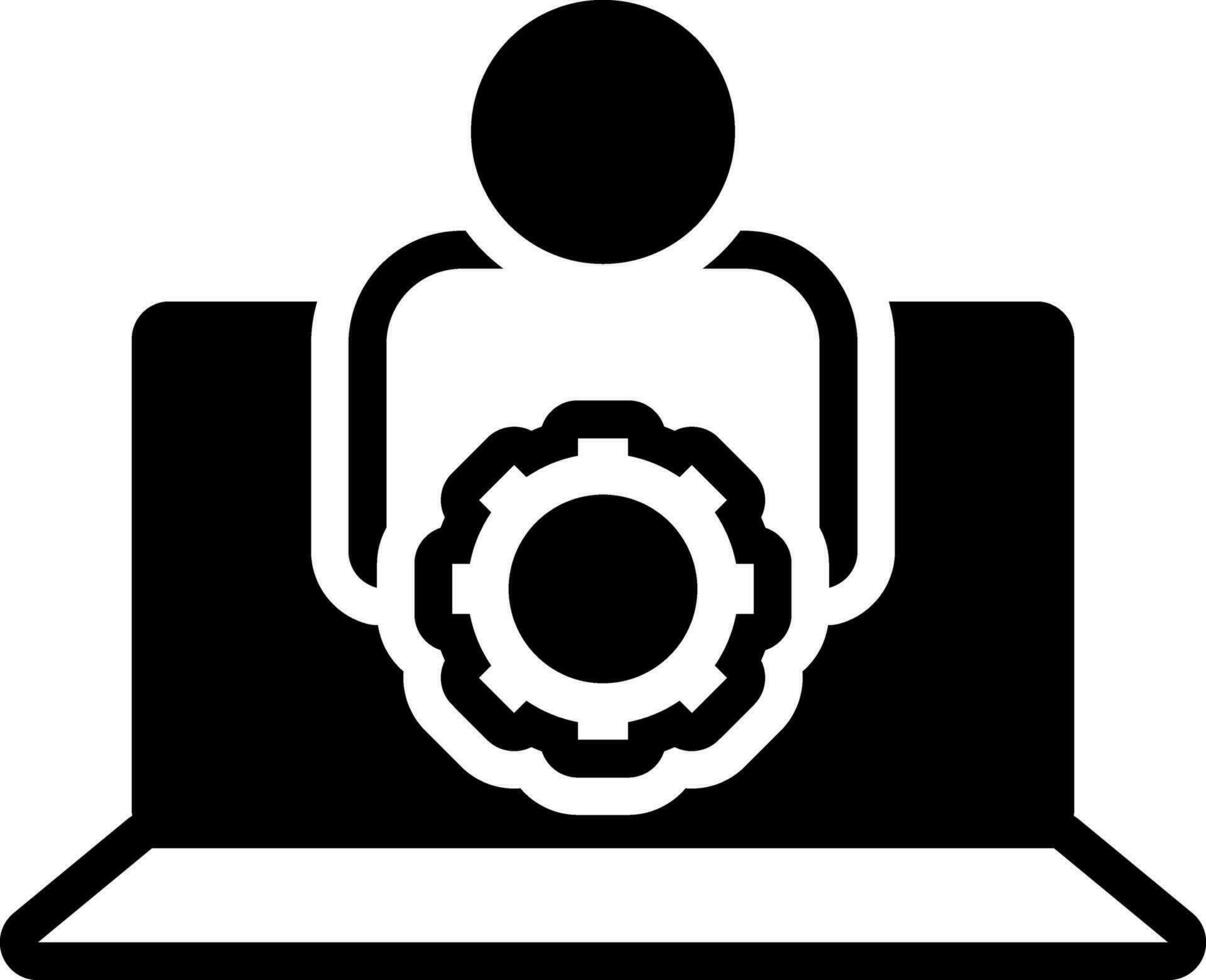 solide icône pour utilisateur réglages vecteur