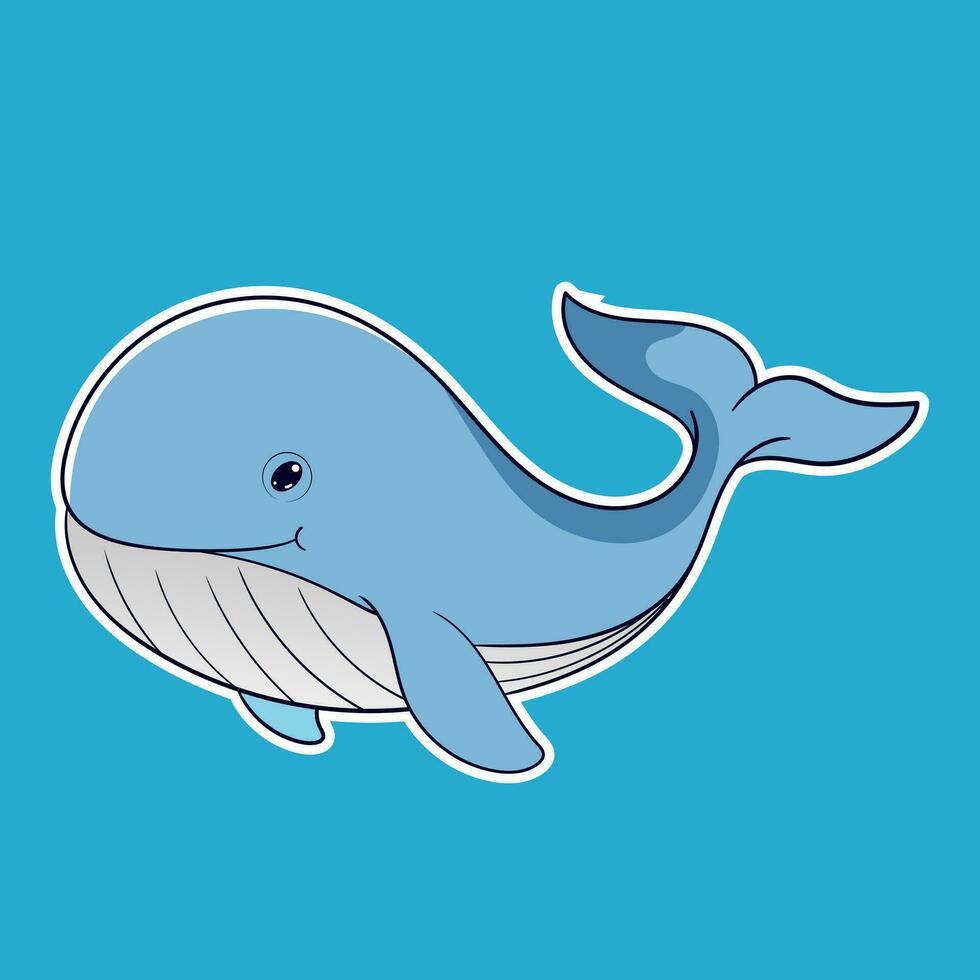 mignonne bébé baleine la vie marine animal dessin animé isolé sur blanc Contexte arc en ciel dans scandinave style sur une isolé Contexte vecteur