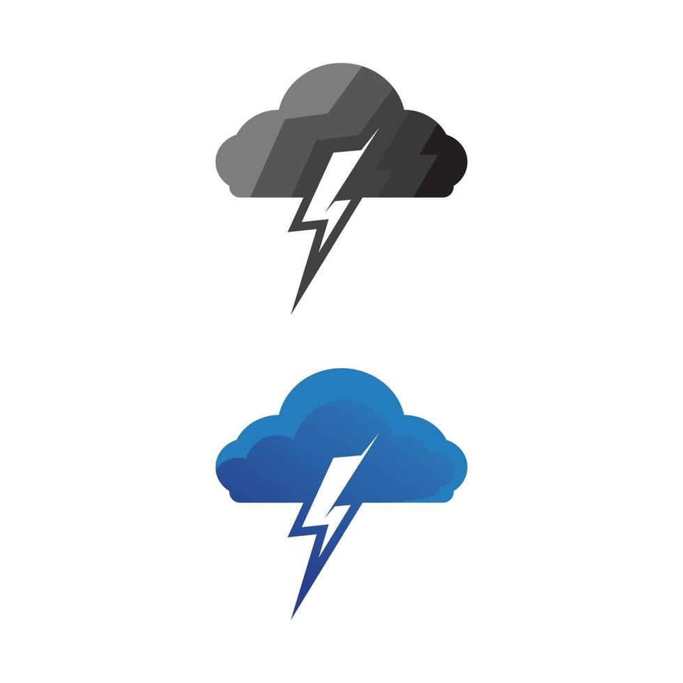 logo et symboles de l'icône de la foudre vecteur électrique