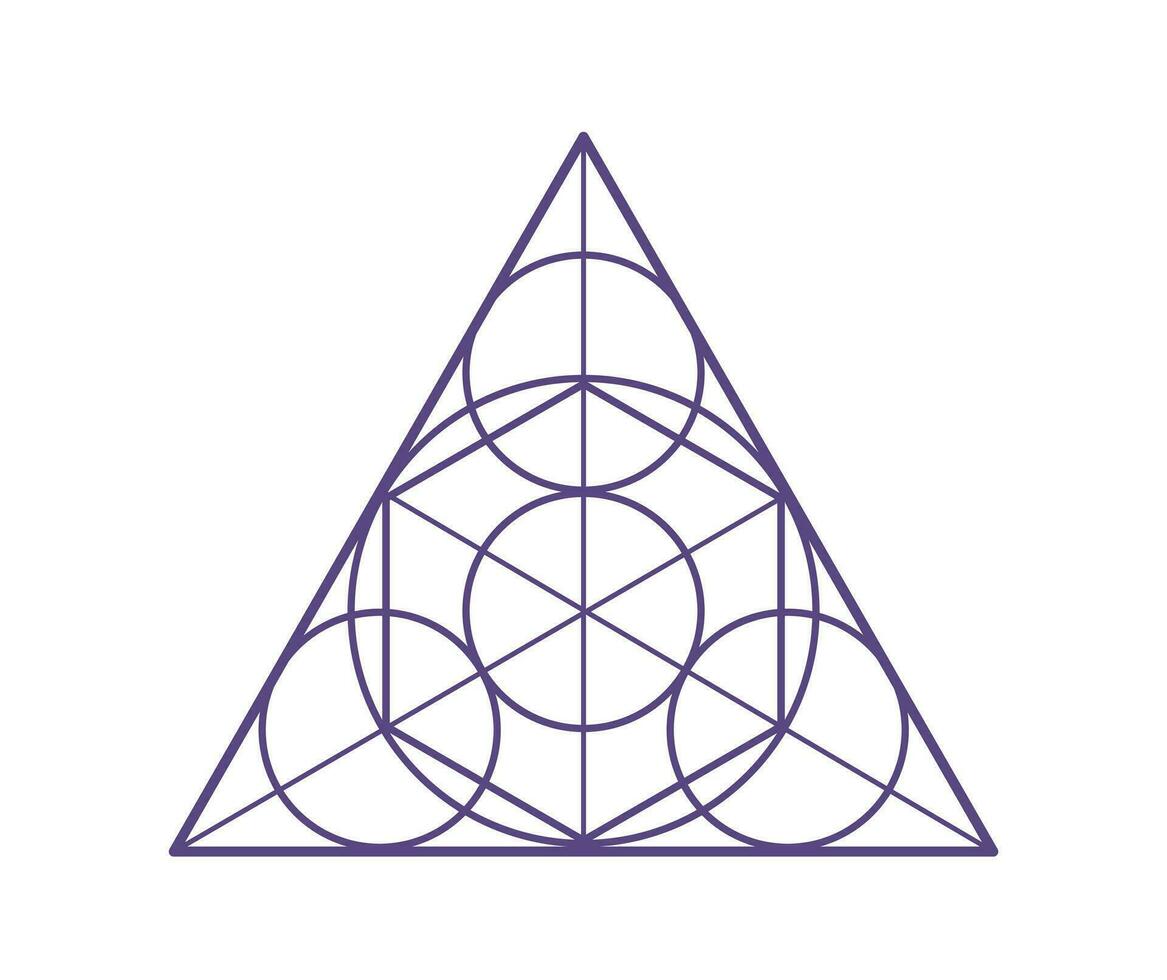 secret dessin de cercles centré dans une Triangle vecteur