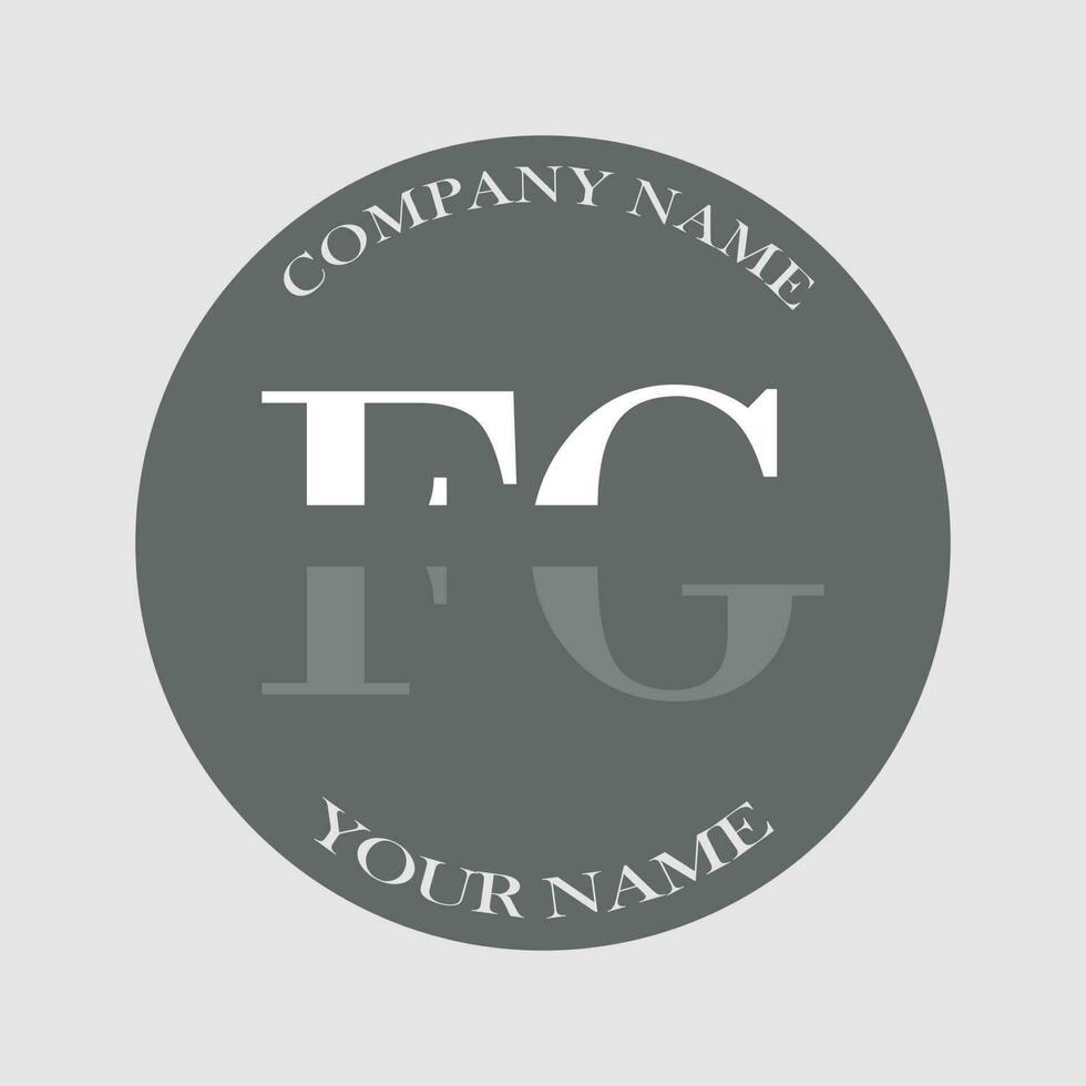 initiale fg logo lettre monogramme luxe main tiré vecteur