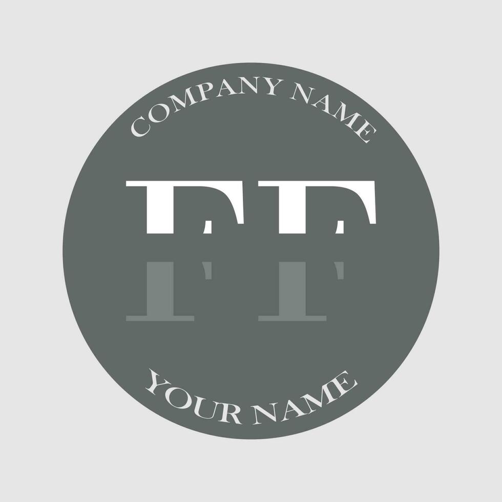 initiale ff logo lettre monogramme luxe main tiré vecteur