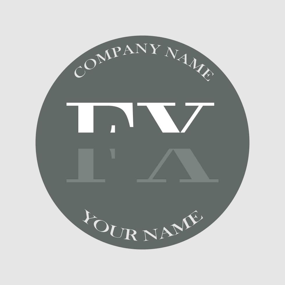 initiale fx logo lettre monogramme luxe main tiré vecteur