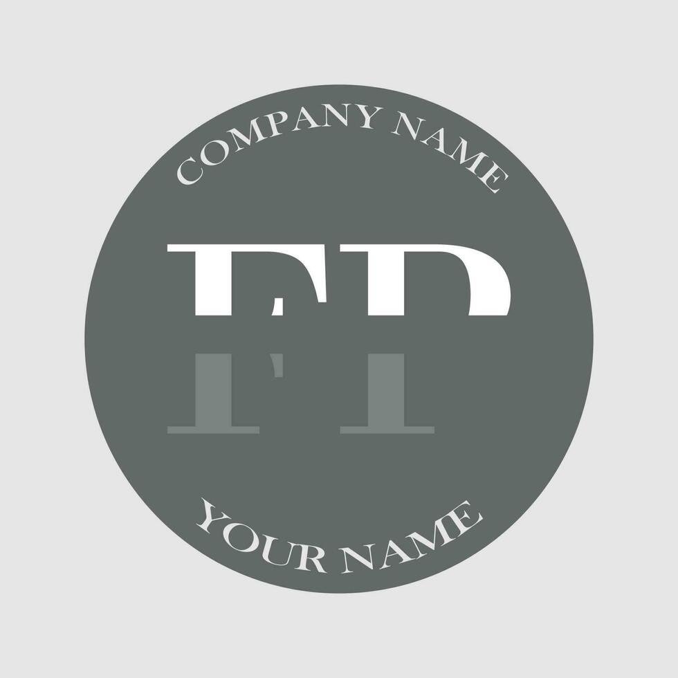 initiale fp logo lettre monogramme luxe main tiré vecteur