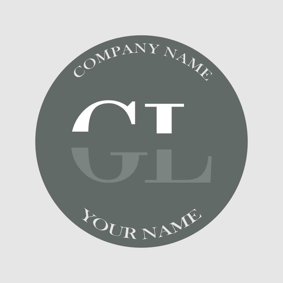 initiale gl logo lettre monogramme luxe main tiré vecteur