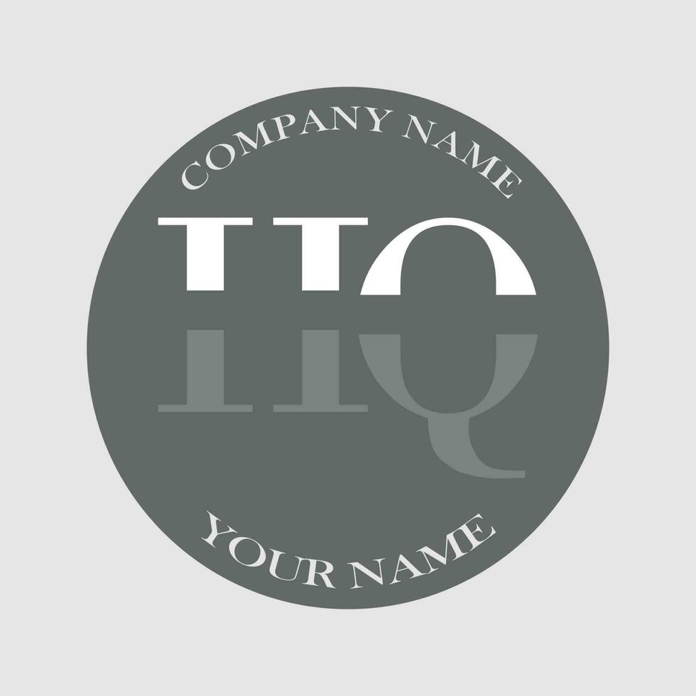 initiale QG logo lettre monogramme luxe main tiré vecteur