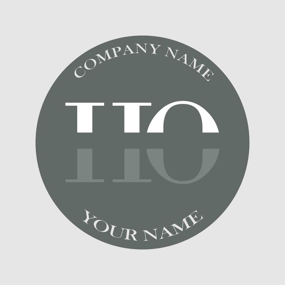 initiale ho logo lettre monogramme luxe main tiré vecteur