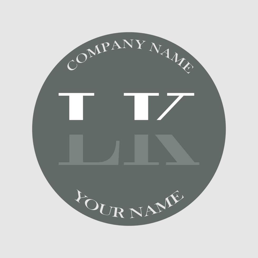 initiale lk logo lettre monogramme luxe main tiré vecteur