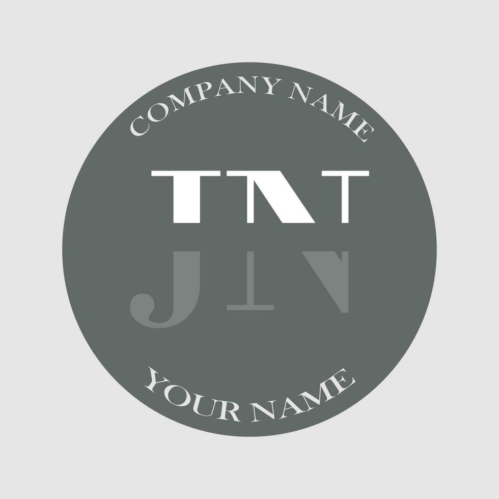 initiale Jn logo lettre monogramme luxe main tiré vecteur