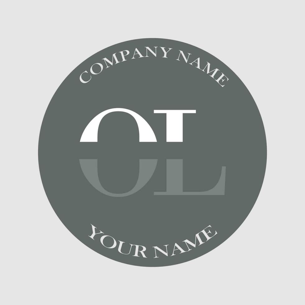 initiale ol logo lettre monogramme luxe main tiré vecteur
