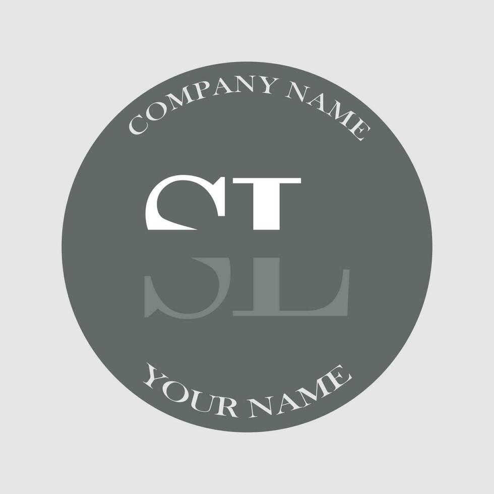 initiale sl logo lettre monogramme luxe main tiré vecteur