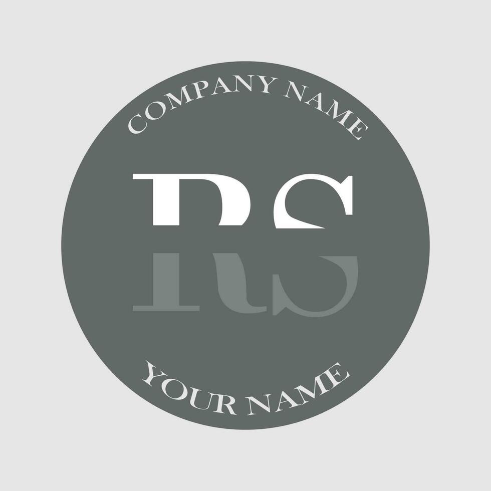 initiale rs logo lettre monogramme luxe main tiré vecteur