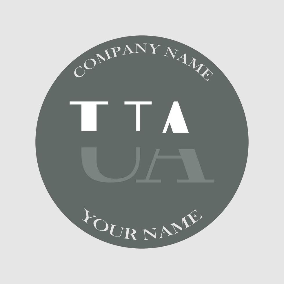 initiale ua logo lettre monogramme luxe main tiré vecteur