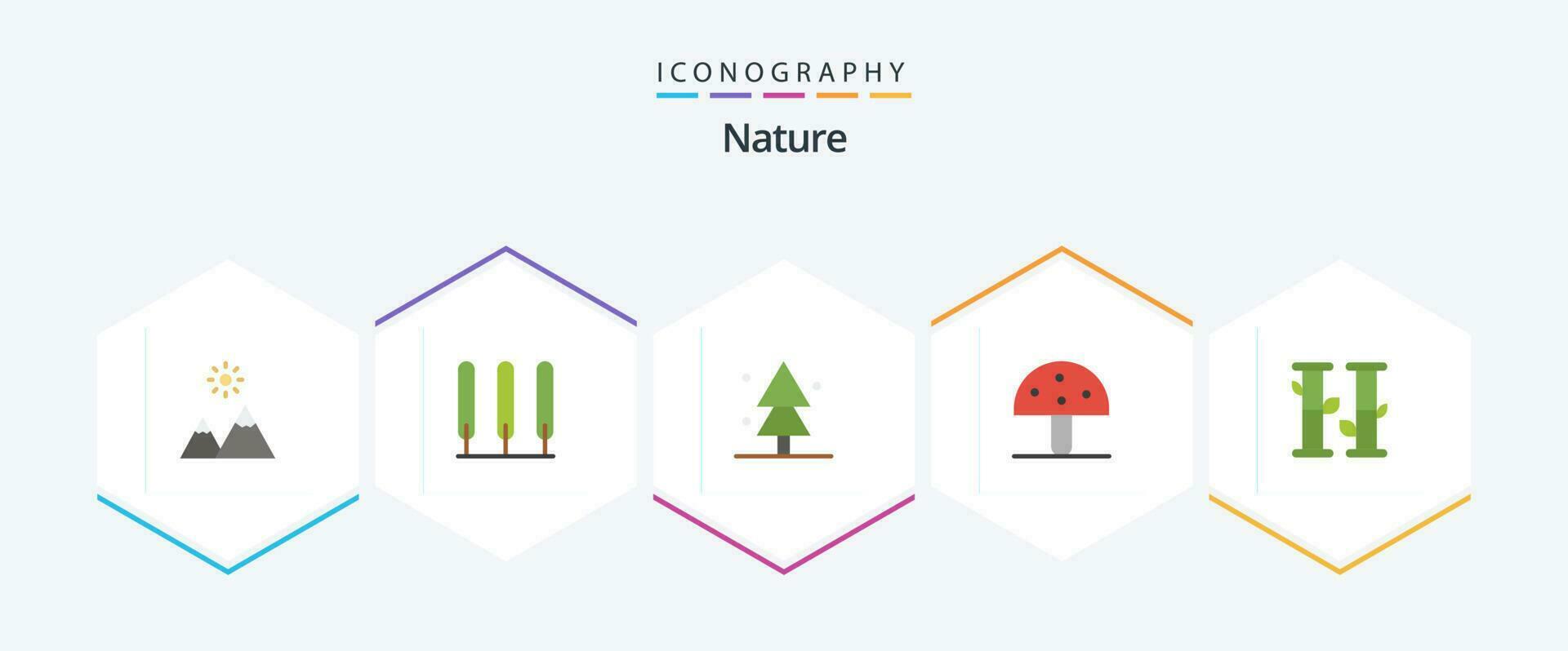 la nature 25 plat icône pack comprenant la nature. légume. la nature. la nature. nourriture vecteur