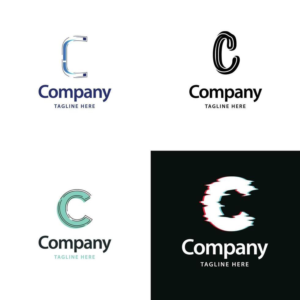 lettre c grand logo pack design création de logos modernes créatifs pour votre entreprise vecteur