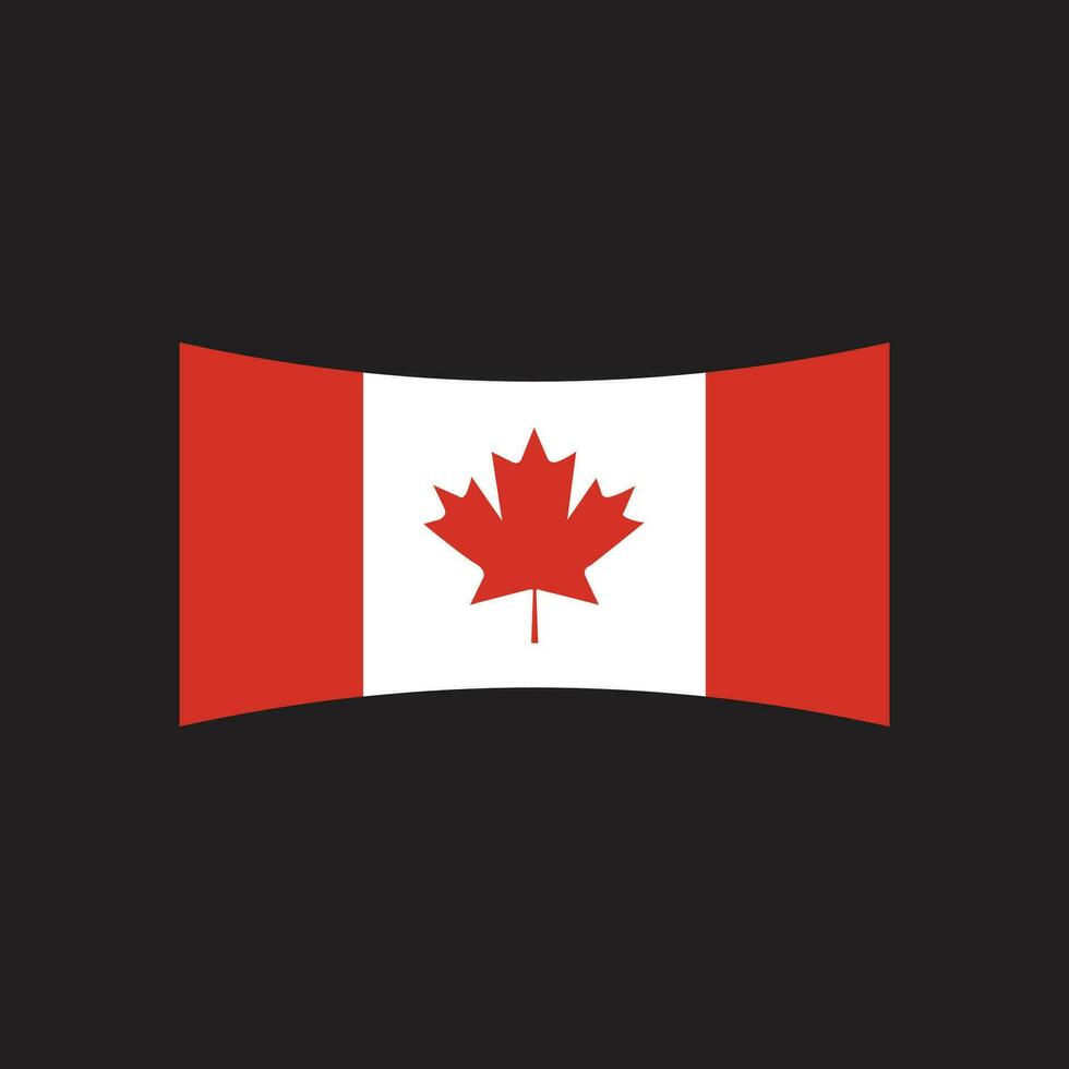 Créatif main tiré brosse accident vasculaire cérébral drapeau de Canada pays vecteur illustration, Canada drapeau brosse accident vasculaire cérébral