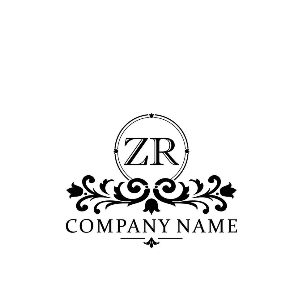 initiale lettre zr Facile et élégant monogramme conception modèle logo vecteur