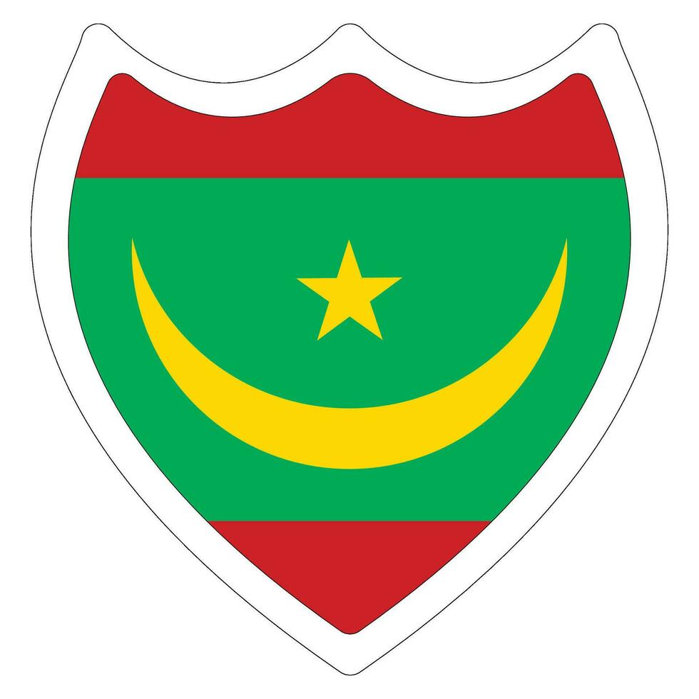 Mauritanie drapeau conception forme. drapeau de Mauritanie conception forme vecteur