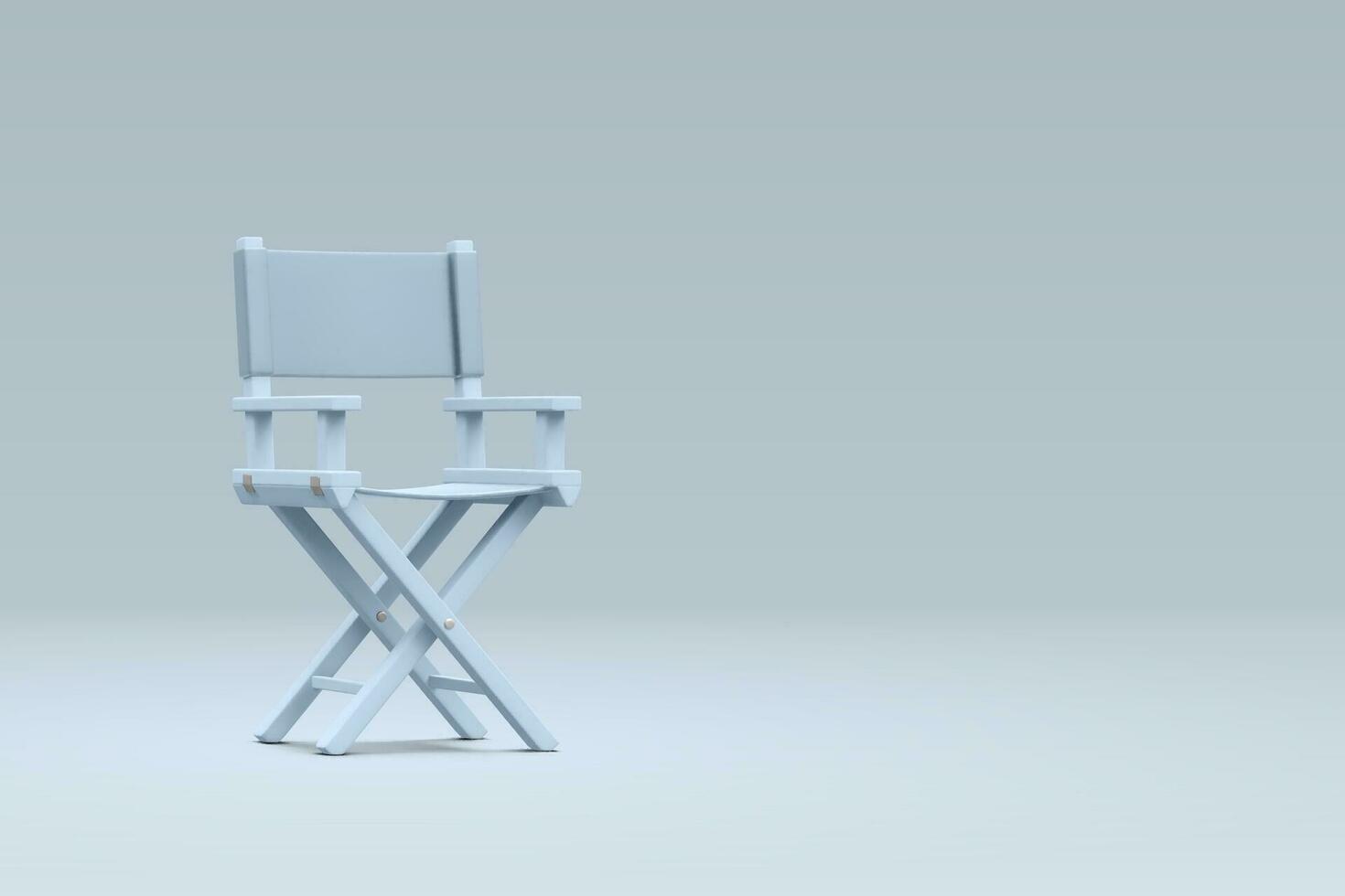 3d réaliste réalisateur chaise isolé sur lumière Contexte. vecteur illustration