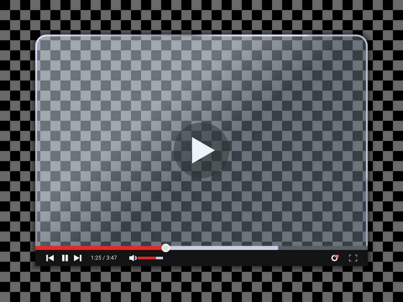 vidéo joueur modèle pour la toile ou mobile applications. vecteur interface de vidéo et l'audio joueur. vecteur illustration
