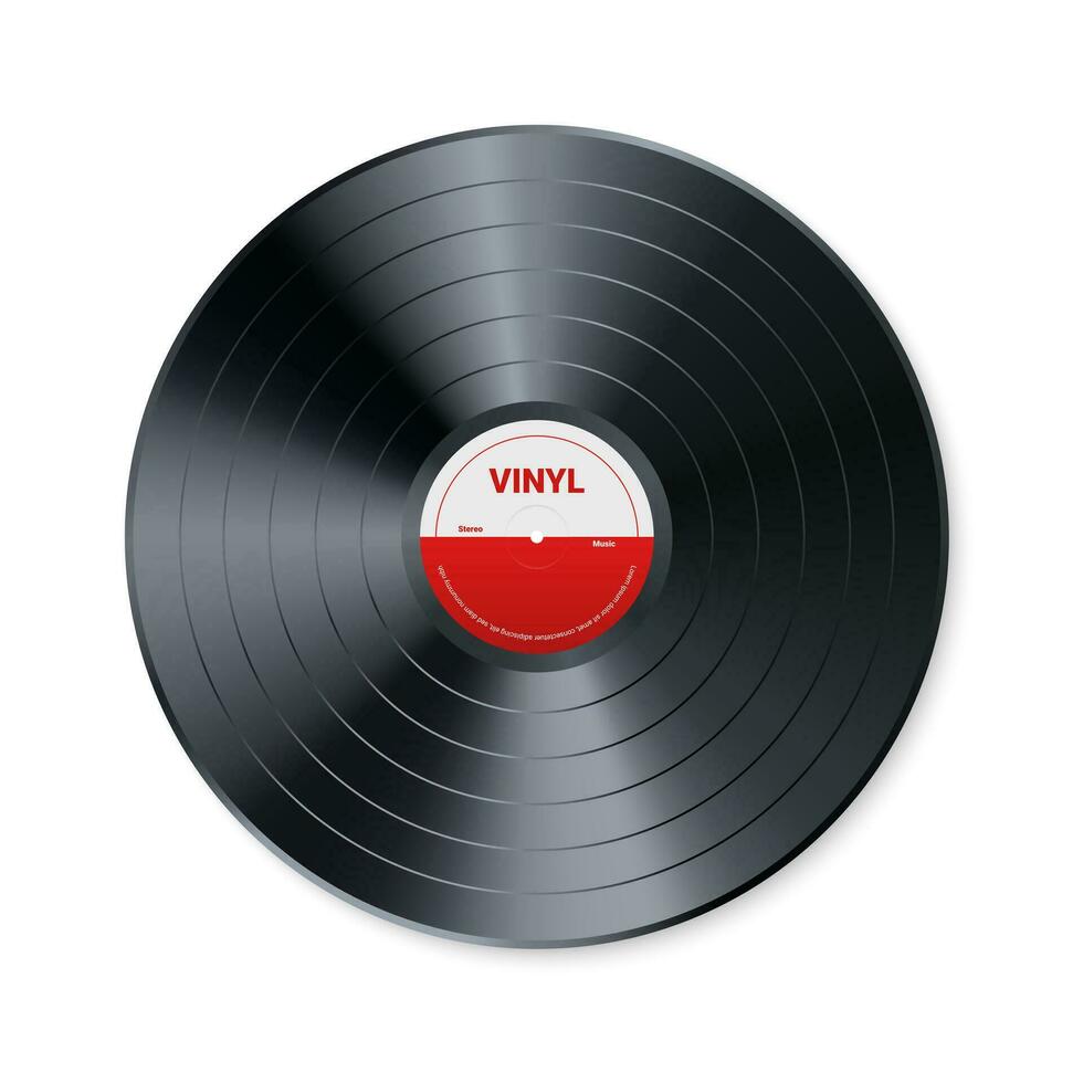 Disque Vinyle Réaliste Vector Record Pour Gramophone Disque Vinyle