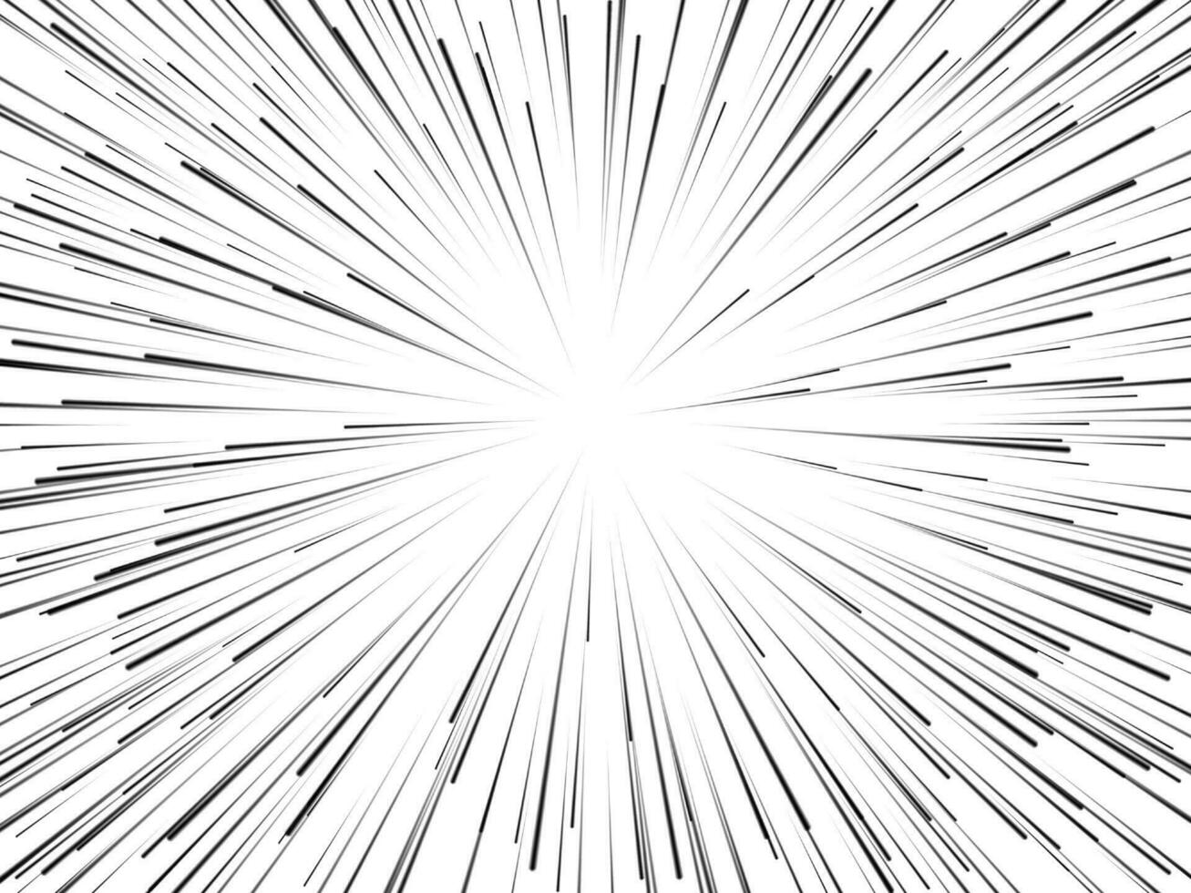 espace vitesse. abstrait starburst dynamique lignes ou des rayons. vecteur illustration