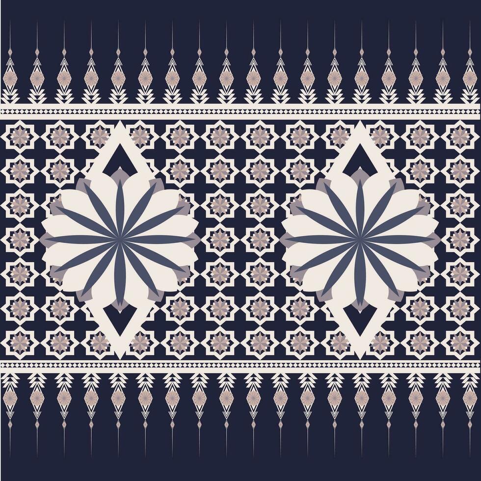 géométrique ethnique modèle conception pour asiatique en tissu , vêtements, tissu, batique, tricots, broderie, Ikkat, pixel modèle. vecteur