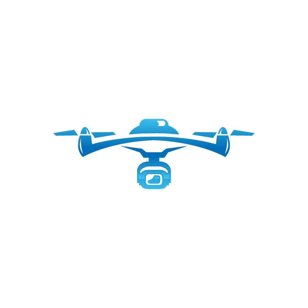 drone logo conception vecteur modèle, coloré lentille caméra.