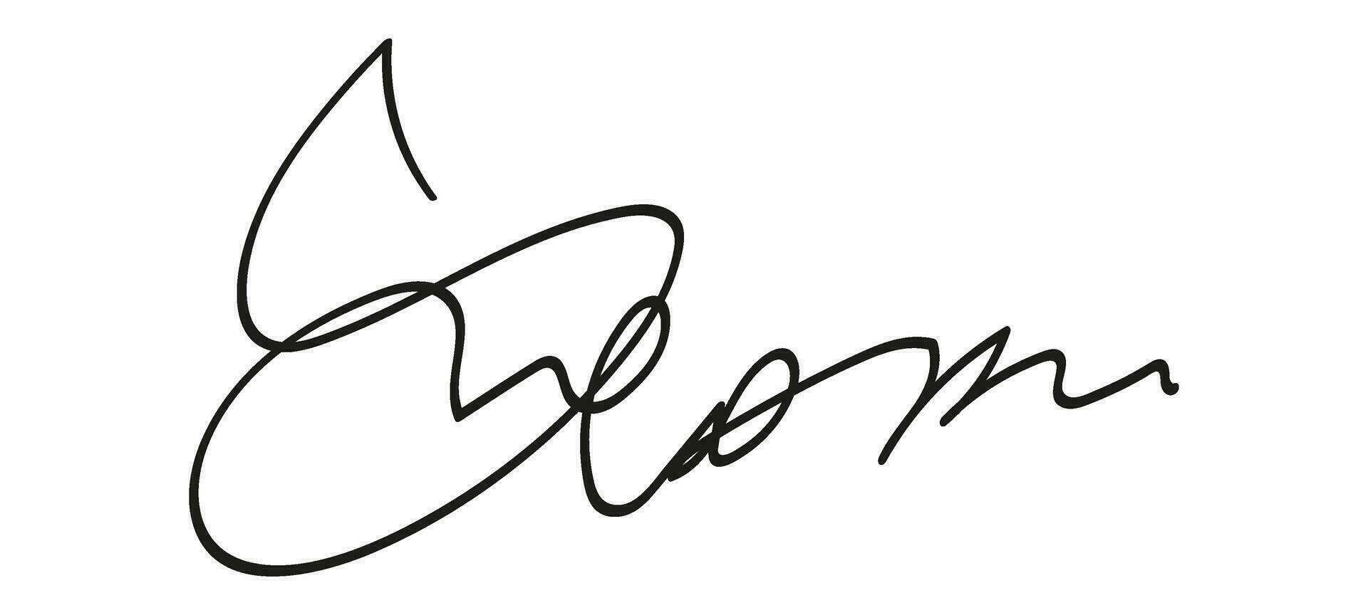 faux un autographe échantillons. dessiné à la main signatures, exemples de documents, certificats et contrats avec encré et manuscrit caractères. vecteur