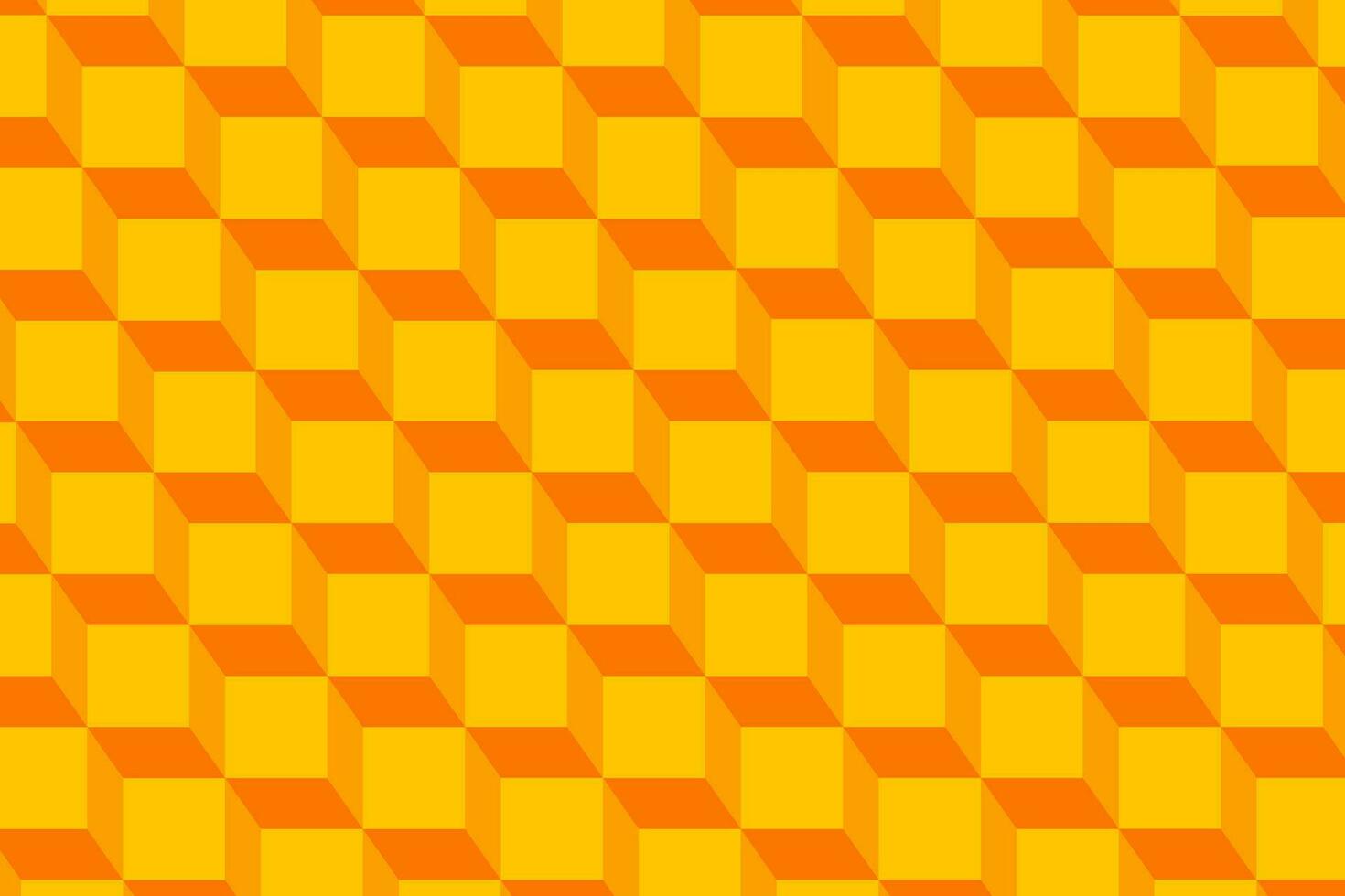 3d Orange cube piles sans couture modèle. cubique blocs structure vecteur Contexte.