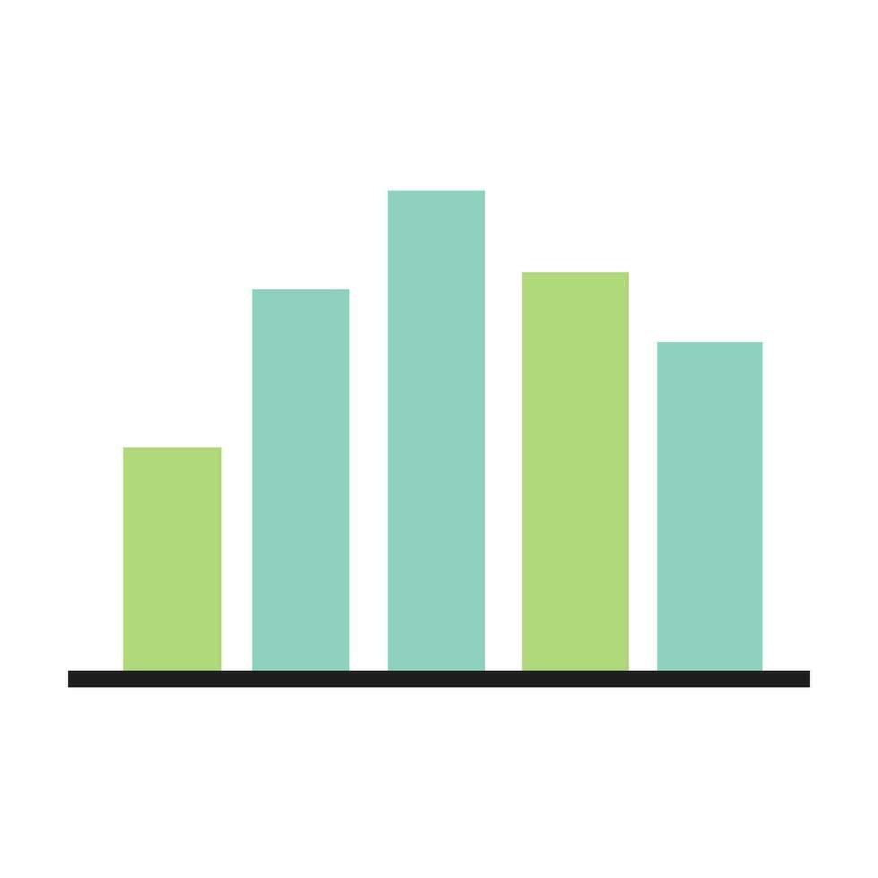 ligne graphique et bars modèle vecteur