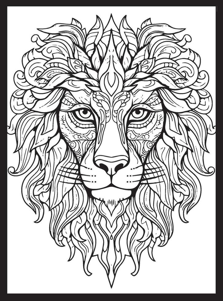 animaux mandala adulte coloration pages vecteur