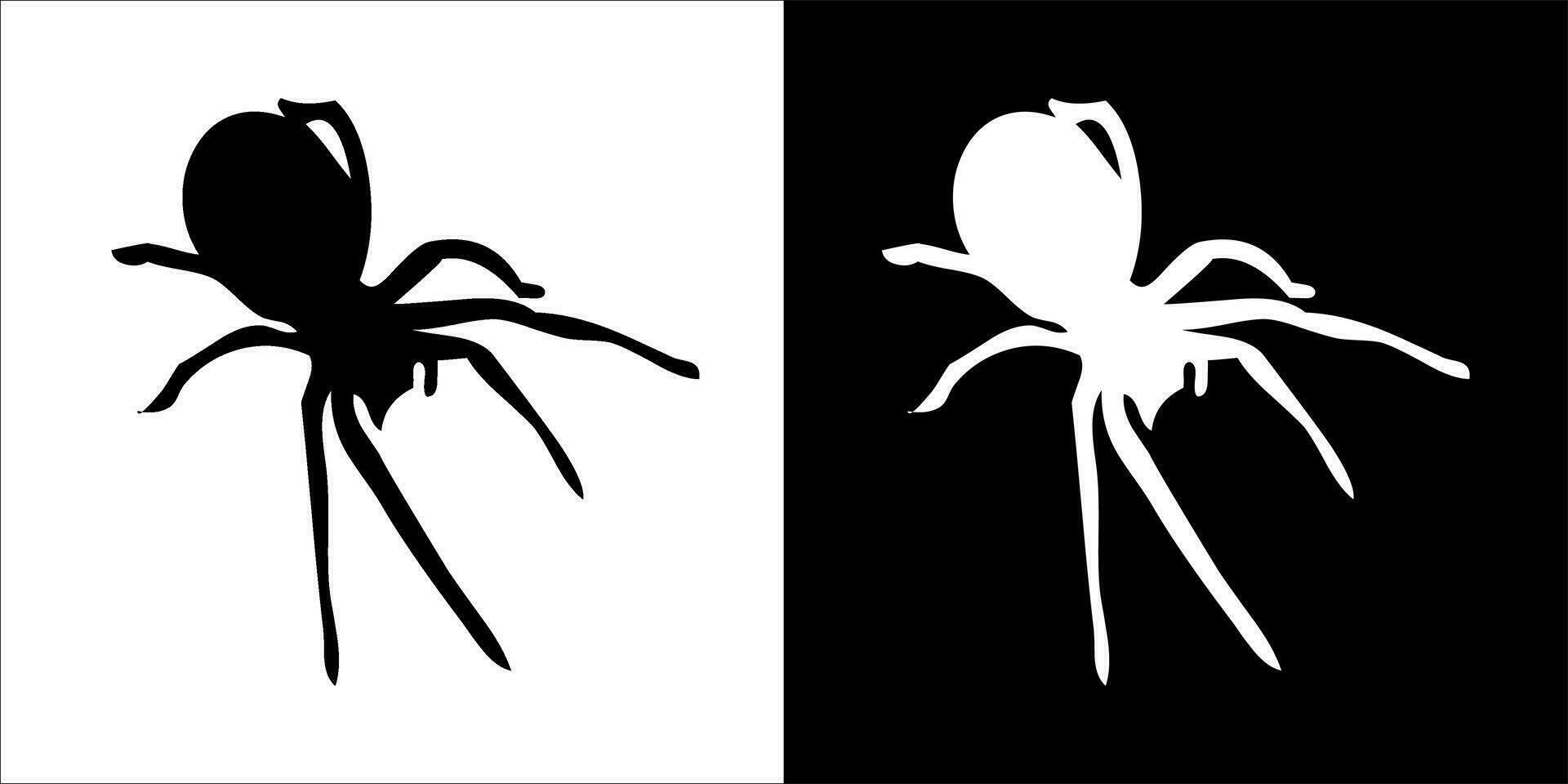 illustration, vecteur graphique de araignée icône, dans noir et blanc, avec transparent Contexte